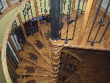 Dark oak spiral staircase