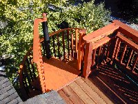 Pine spiral stair treads