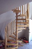 Spruce spiral staircase