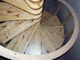 Pine spiral stair