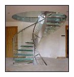 Glass spiral staircase