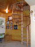 Oak spiral stair
