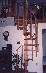Four foot spiral stair
