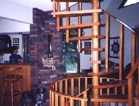 Stacked spiral stairs