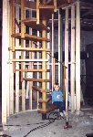 Stacked spiral staircase