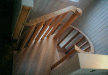 Pickled spiral stair