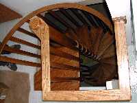 Spiral stair handrail