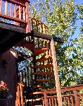 Pine spiral stair treads