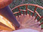 Exterior spiral stair