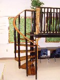 Small wood spiral staircase