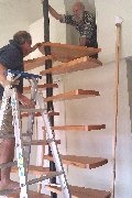 Homebuilt spiral stair