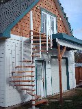 Exterior spiral staircase