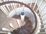 Painted spiral stair