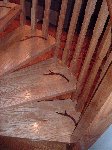 Dark oak spiral staircase