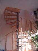 Pine spiral staircase
