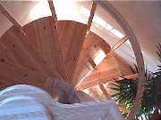 Pine spiral stair