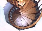 Dark oak spiral staircase