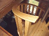 Spiral staircase handrail