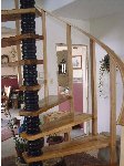 Cedar spiral staircase