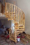 Spruce spiral staircase