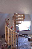 Building stair handrail