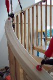 Building spiral handrail