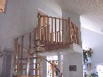 Light oak spiral staircase