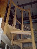 Plywood spiral staircase treads