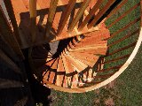 Exterior Cedar spiral staircase