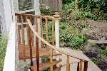 Exterior cedar spiral stair