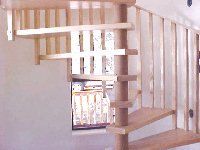 Light oak spiral stair