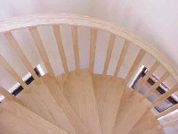 Light oak spiral staircase