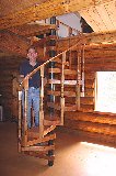 Oak spiral stair